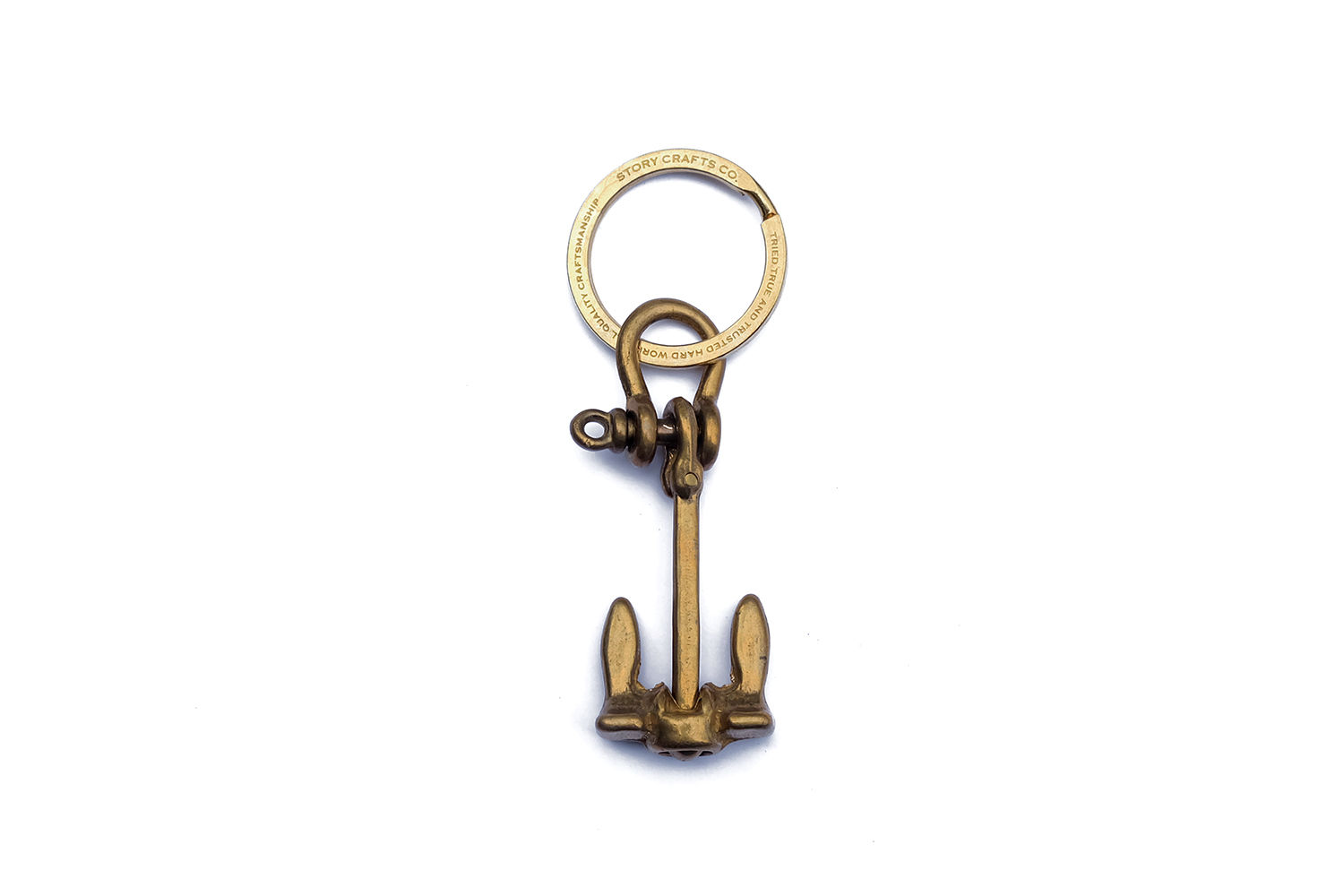 Magellan Brass Anchor Keychain