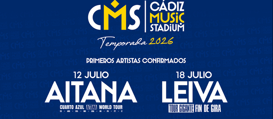 Aitana y Leiva, primeros conciertos confirmados para ‘Cádiz Music Stadium 2026’