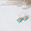 Thumbnail: Art Deco Sunrise Earrings - Turquoise and Gold