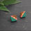 Thumbnail: Geometric Sunset Wooden Stud Earrings