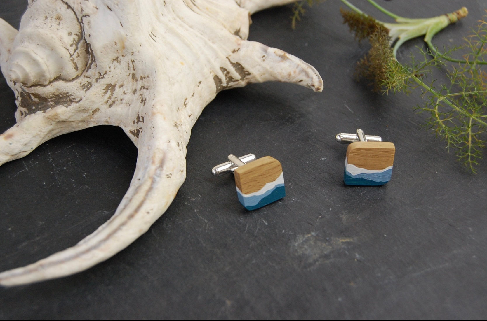 Sea & Mountains Landscape Cufflinks