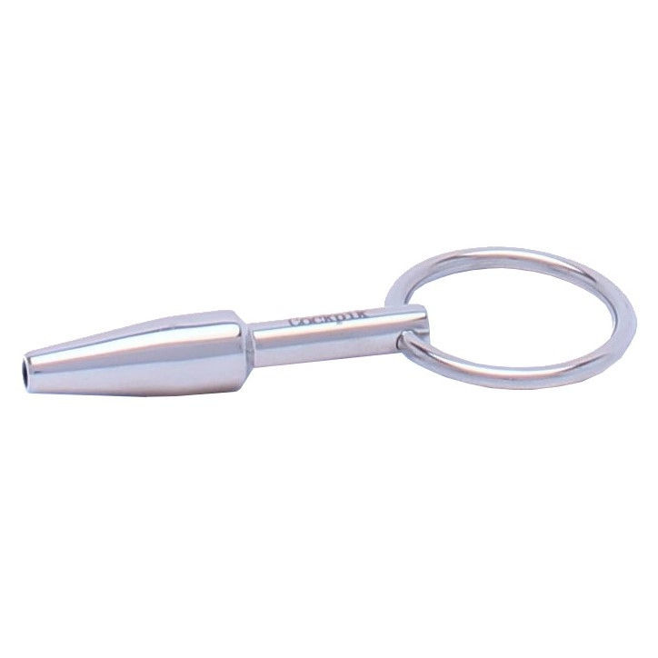 Plug pénis percé en métal Mini Fucker 4.5cm - Diamètre 8mm
