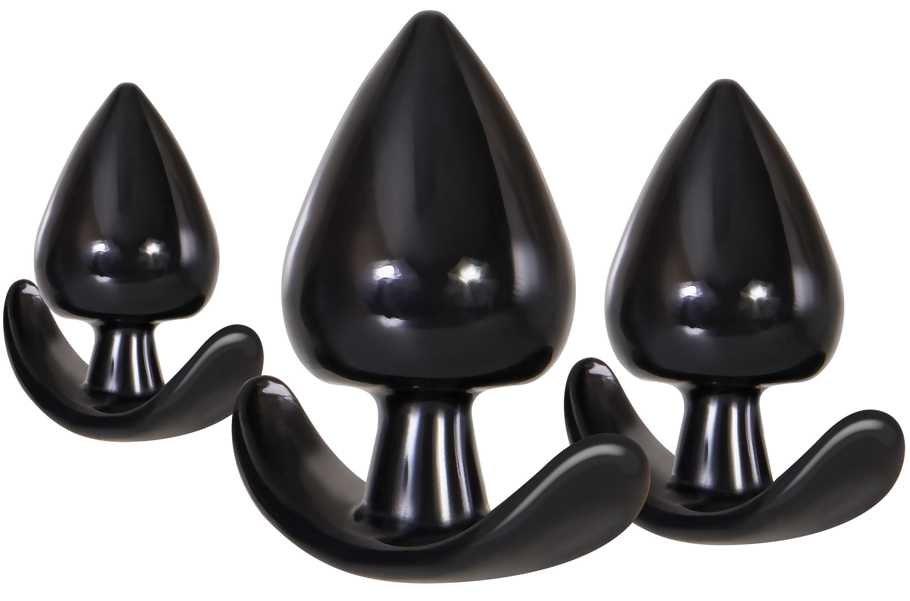 Kit de 3 Plugs Anal Delights Noir