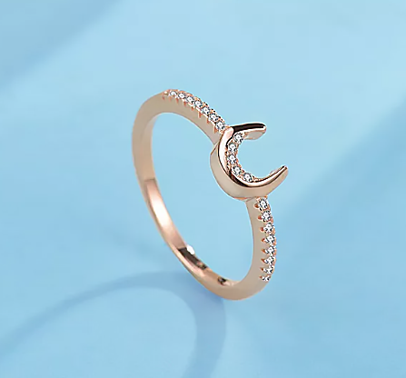 Miniatyrbild: Ring Crystal Horseshoe Rose Gold