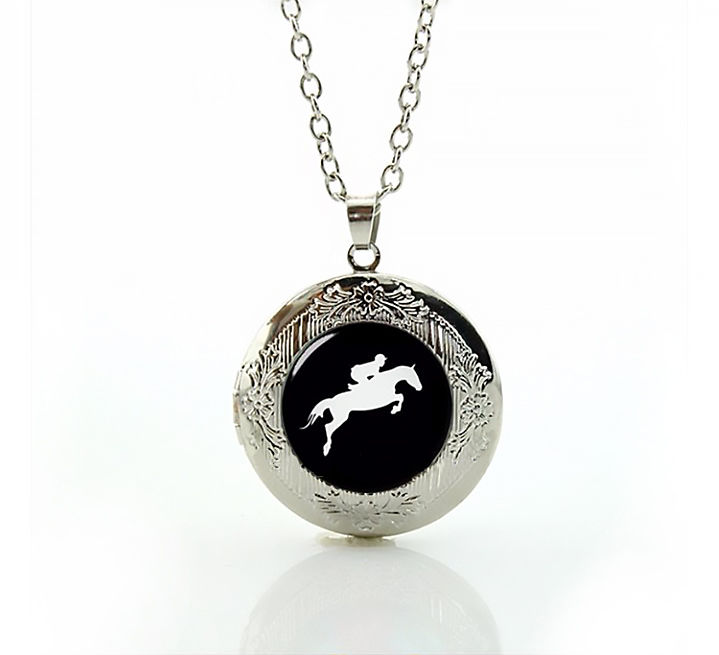 Miniatyrbild: Halsband Fotoberlock Showjumper Antique Bronze