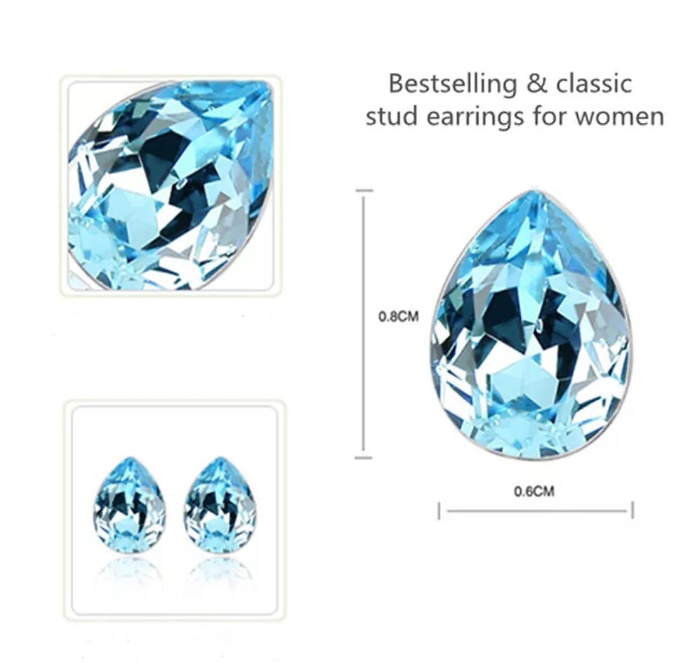 Miniatyrbild: Örhängen Swarovski Drops Champagne