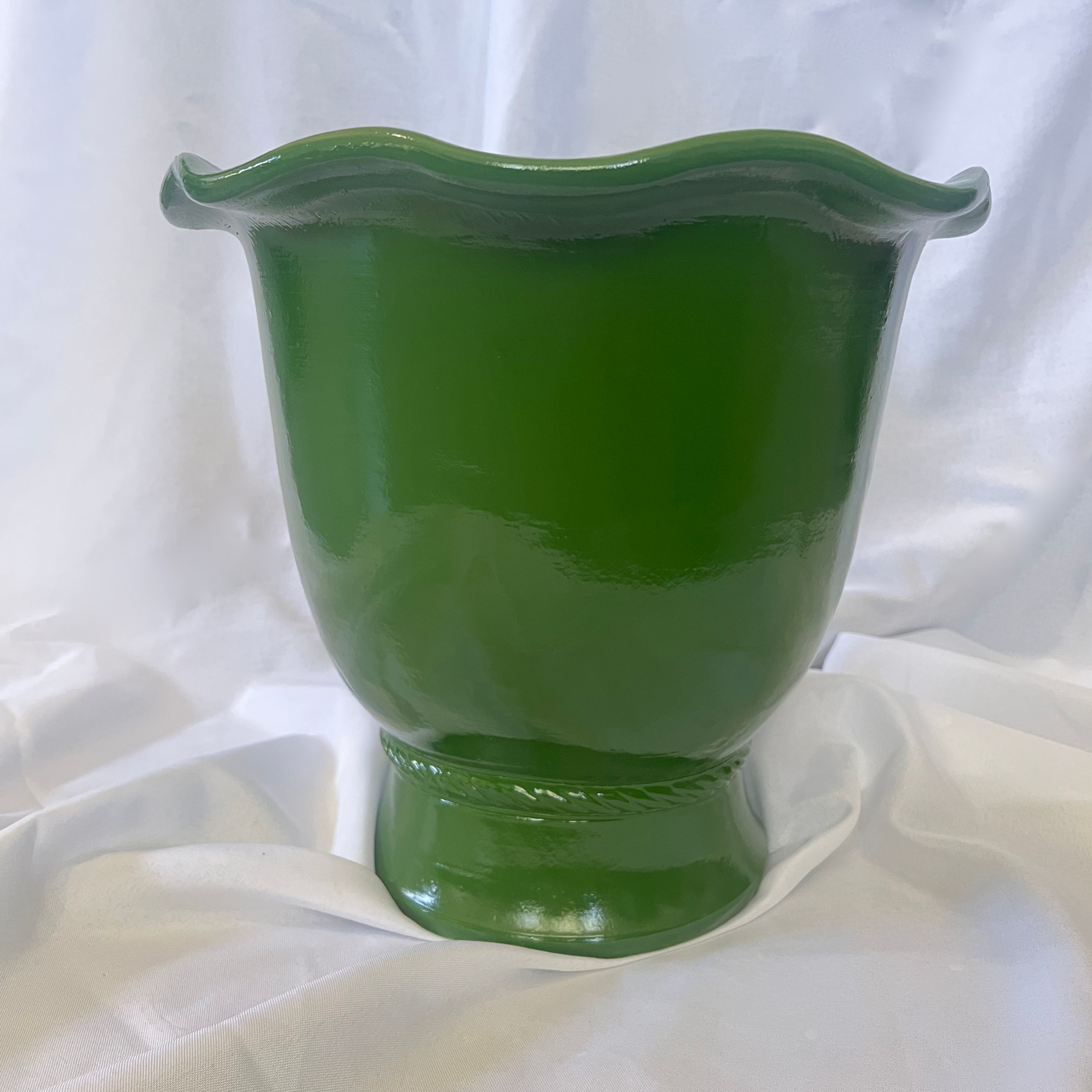 Large Green Ceramic Planter