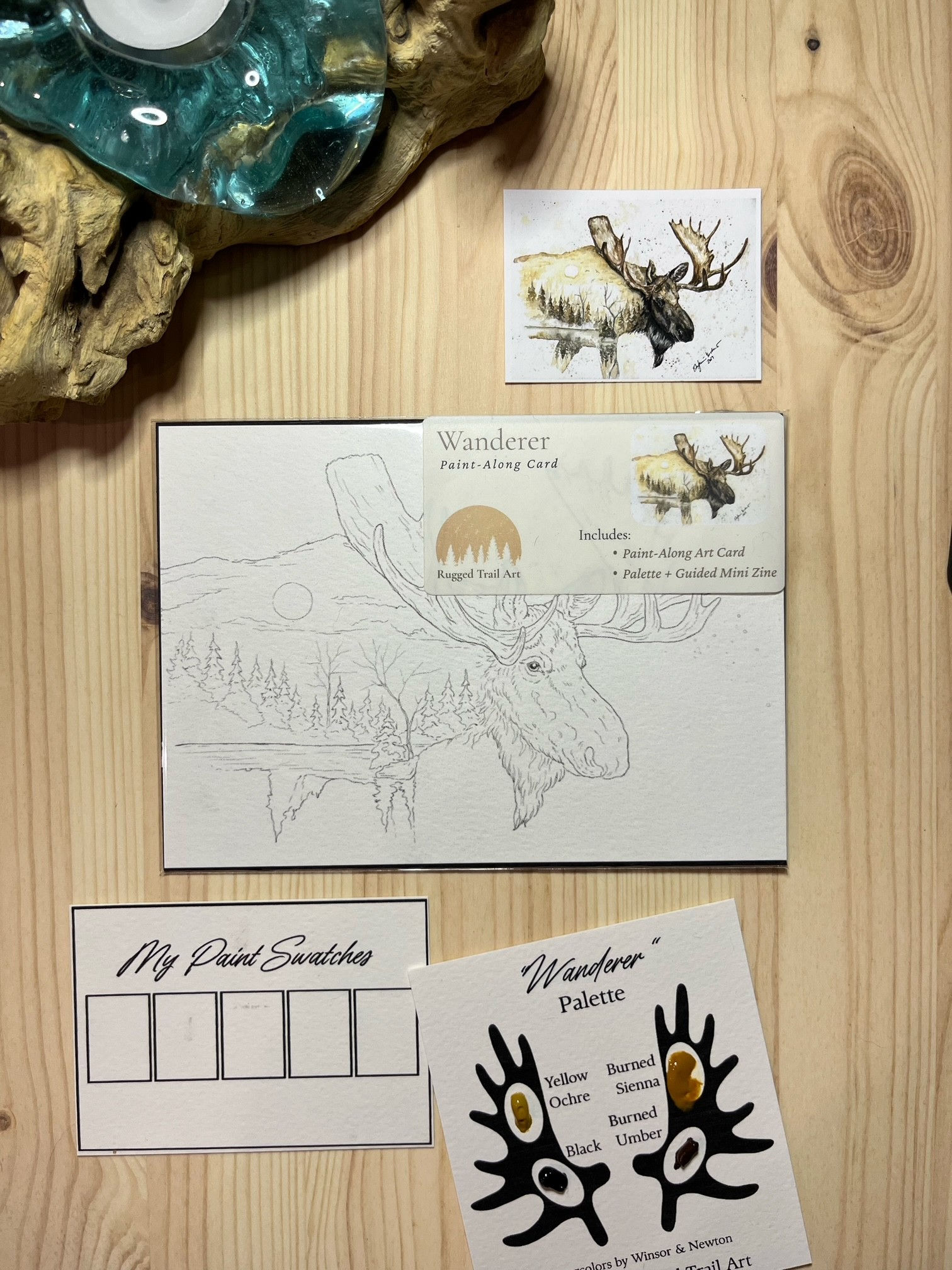 Paint Along Card - "Wanderer"