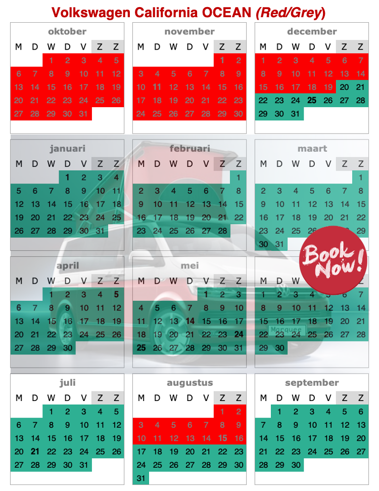 VOLKSWAGEN CALIFORNIA OCEAN RED