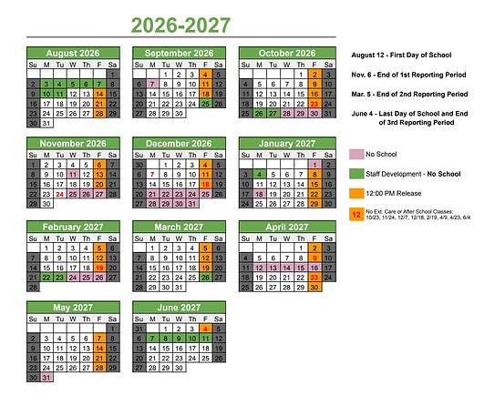 26-26 FernLeaf Community Charter School Instructional Calendar