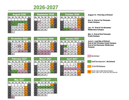 FernLeaf 26-27 School Calendar
