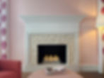 The finished unique, handcrafted fireplace