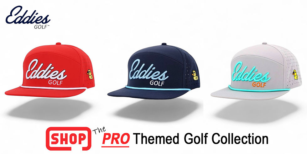 Eddies Golf Pro Themed Color Golf Hat  Collection