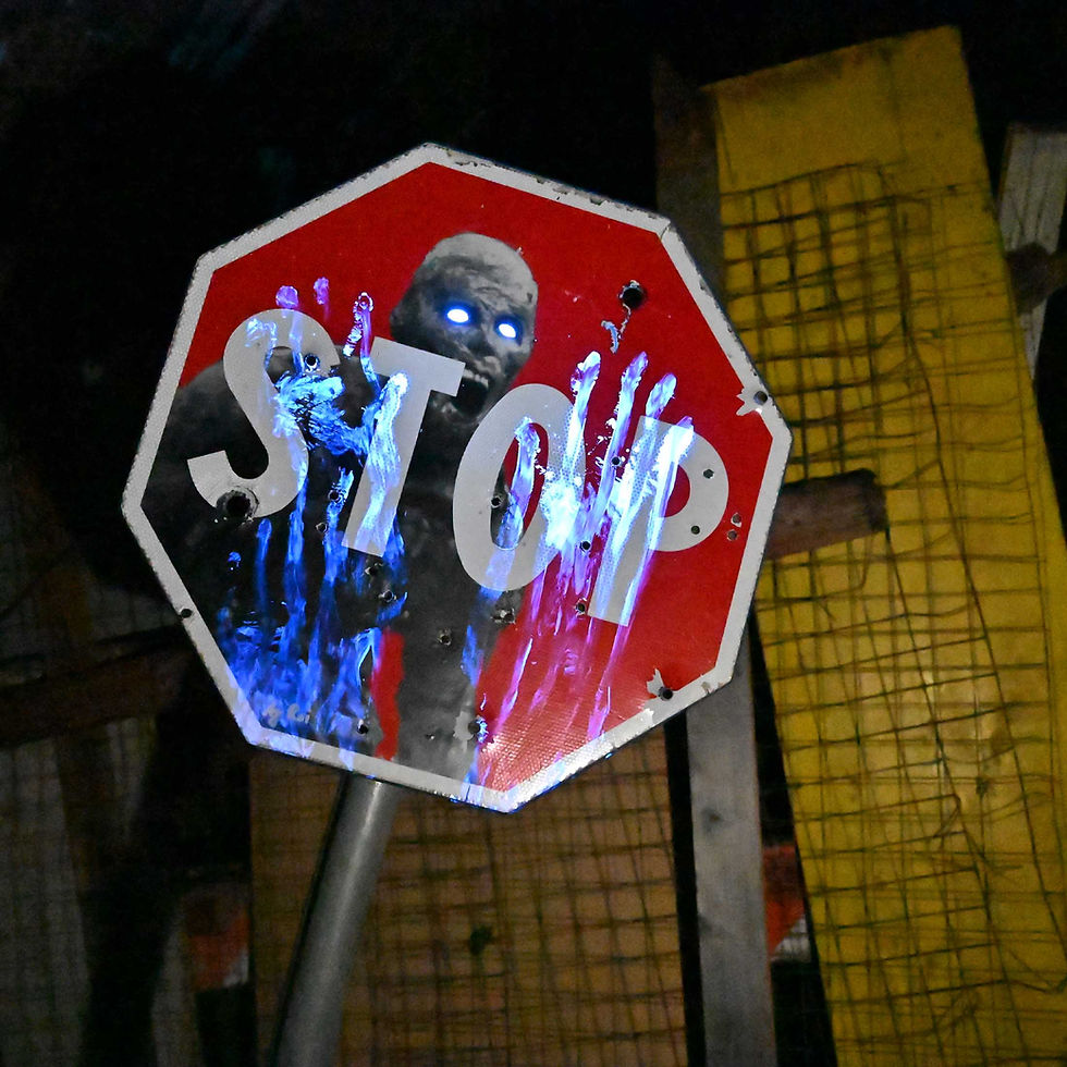 Thumbnail: ZOMBIE STOP SIGN WITH UV DETAILS