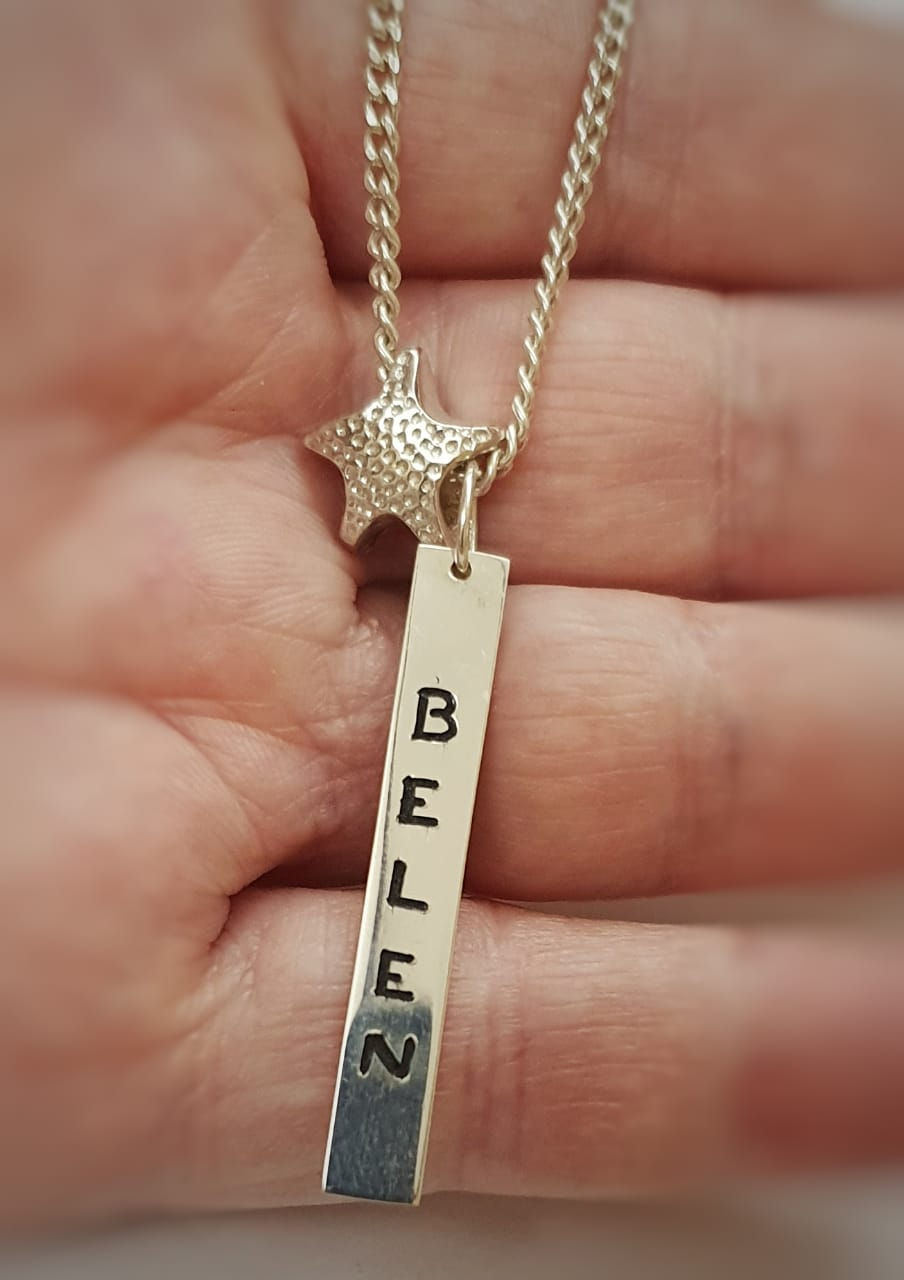 Miniatura: Dije barra personalizada con dije simple (distintos modelos)