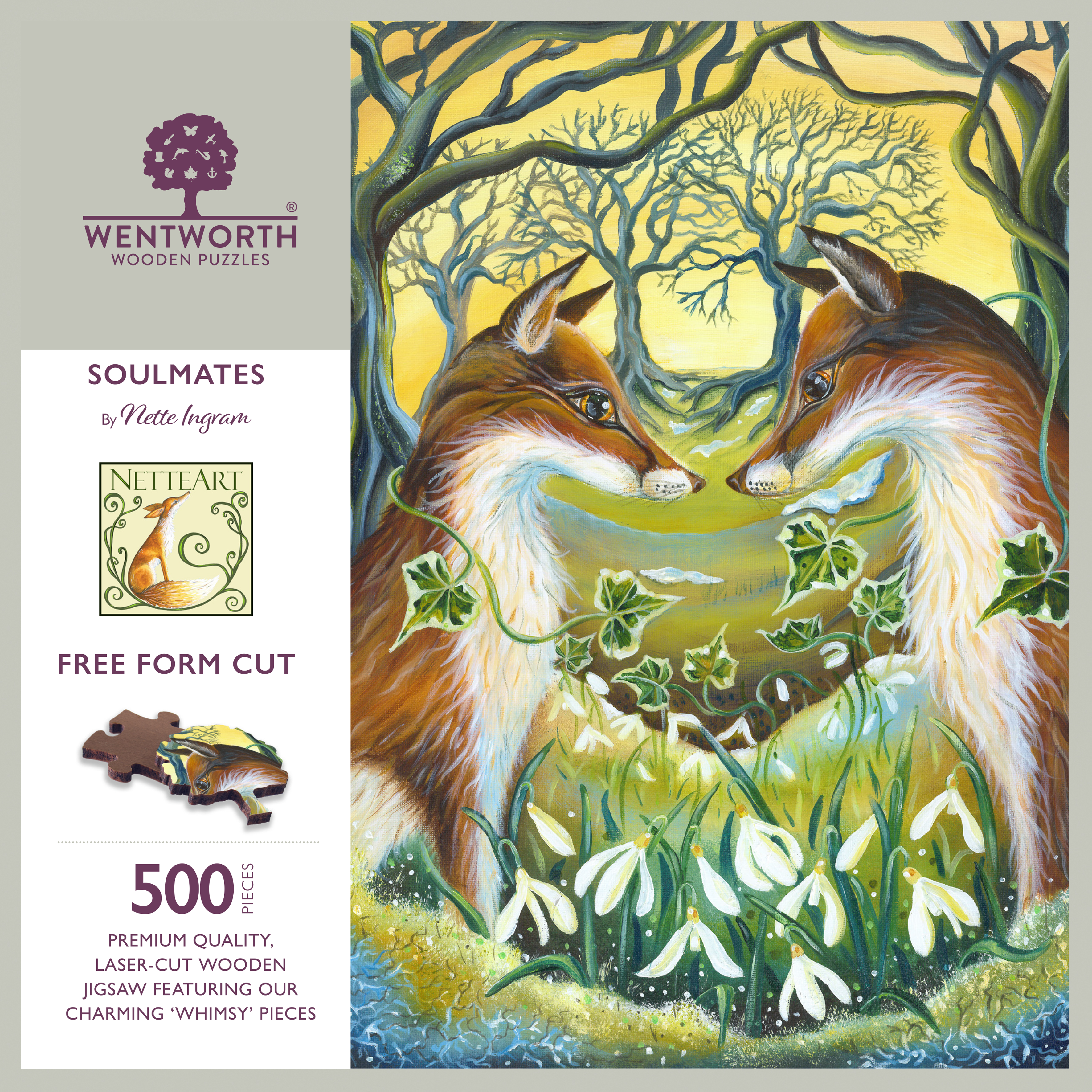 Soulmates... 500 piece Free form Wentworth wooden puzzle