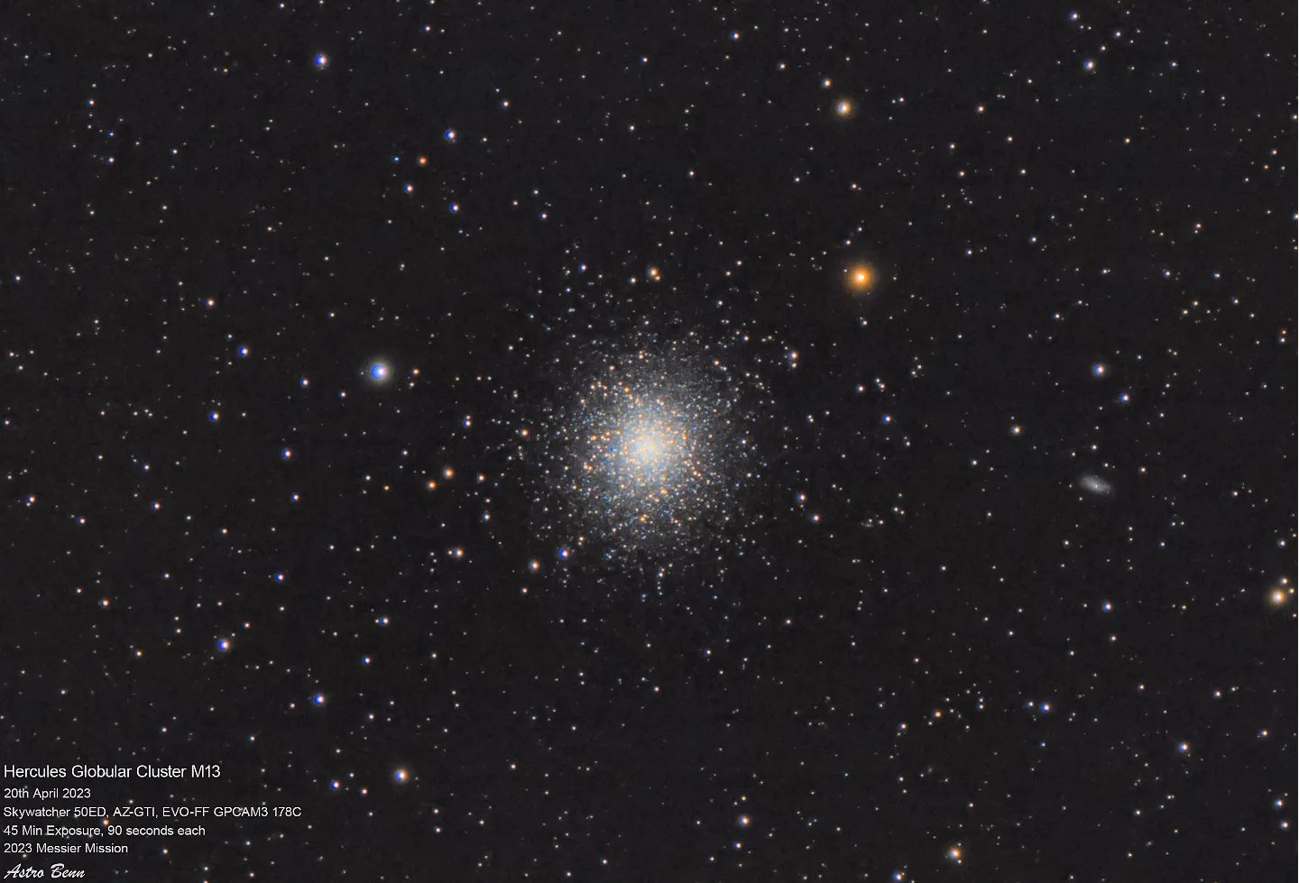Globular Cluster  taken with the Skywatcher Evoguide 50ED