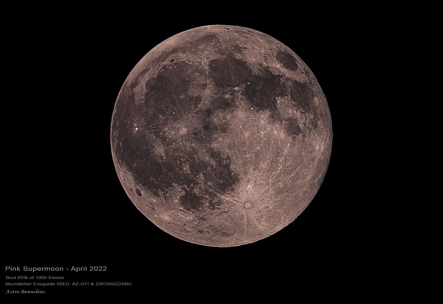 The Moon taken with the Skywatcher Evoguide 50ED