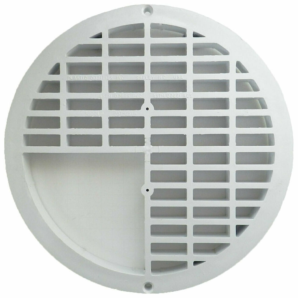 Thumbnail: 4" Round Floor Sink with Aluminum Beehive Strainer with Three-Quarter Plastic Gr