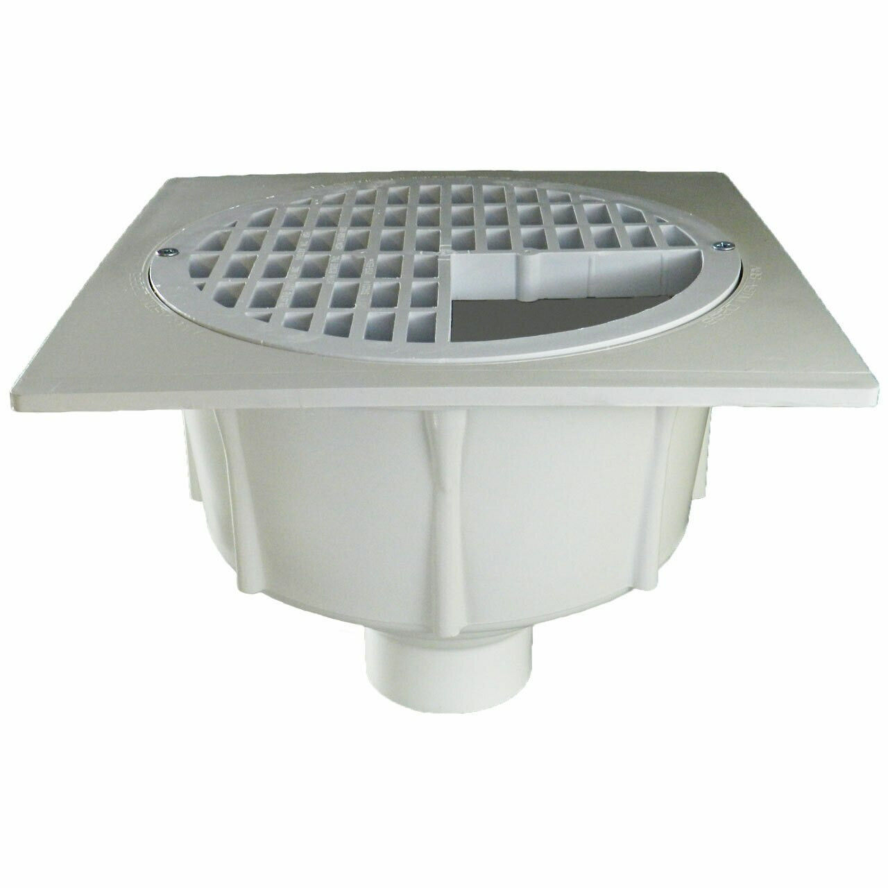 2" Floor Sink with Aluminum Beehive Strainer with Three-Quarter Plastic Grate