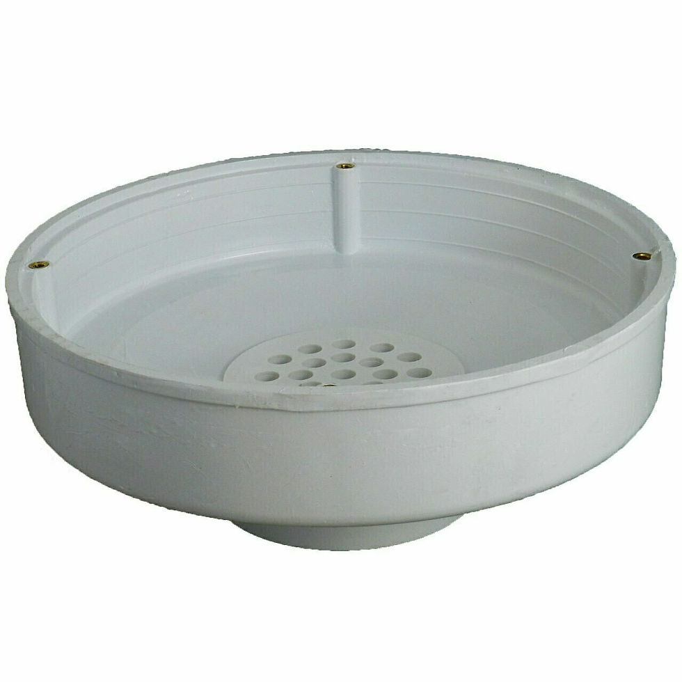 Thumbnail: 3"x4" Shallow Sump Floor Sink with Secondary Strainer with Half Aluminum Grate