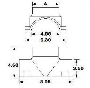 Thumbnail: 4"x 3" Saddle Tee Conversion Kit wth Gasket