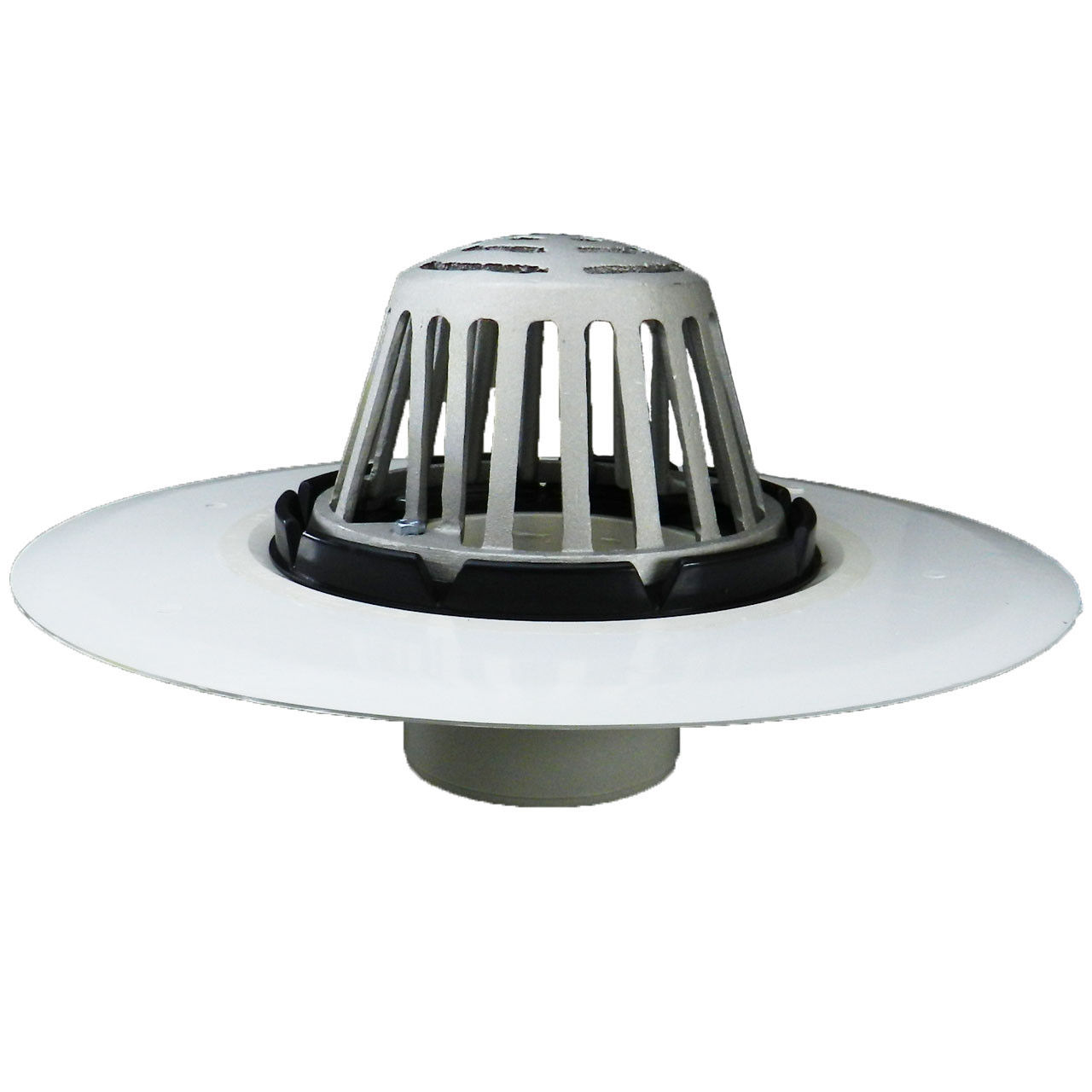 3" Roof Drain with Plastic Receiver Pan & Aluminum Dome