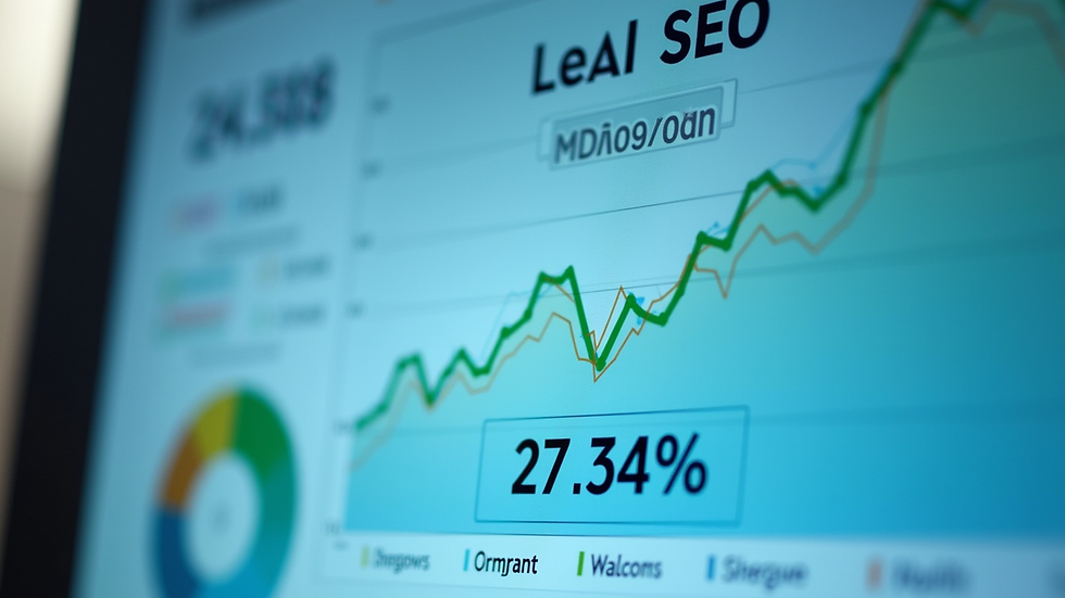 Close-up view of a digital marketing dashboard showing local SEO metrics