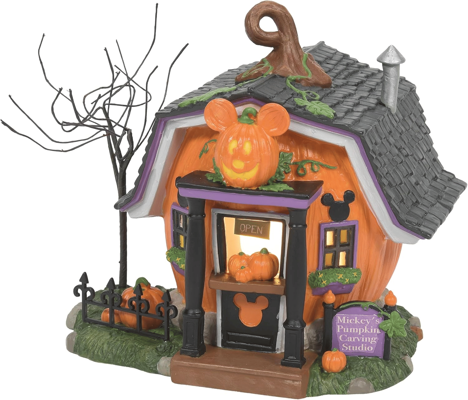Dept. 56 Mickey Mouse Pumpkintown Carving Studio