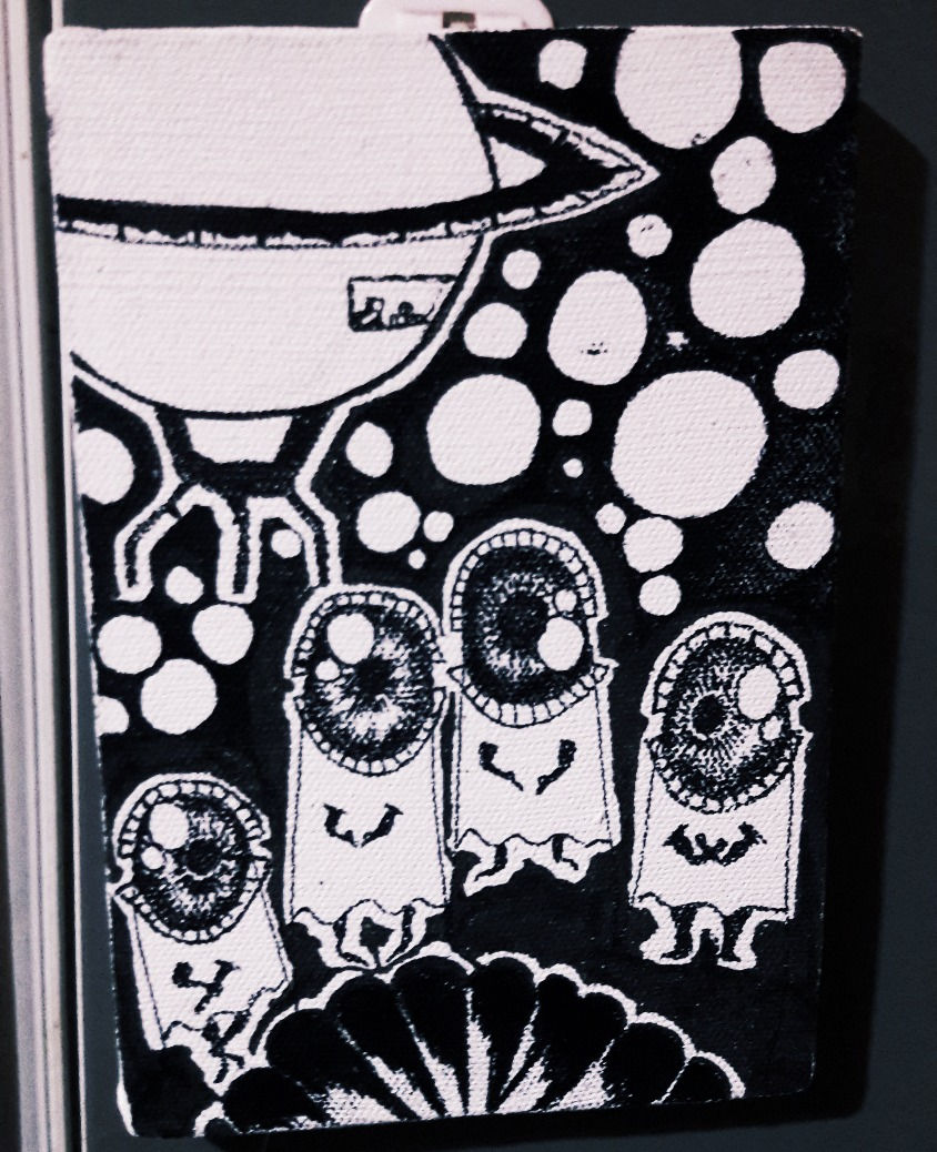 Dibujo en lienzo 10x 15 (tinta china)