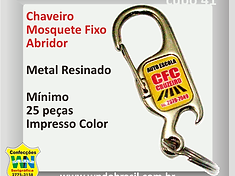Chaveiro Metal resinado com mosquete