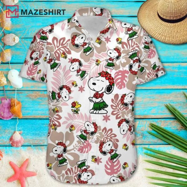 Snoopy Surfing Summe Cartoon Peanuts Hawaiian Shirt