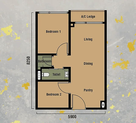 Type A 495sf Branniganz Suites