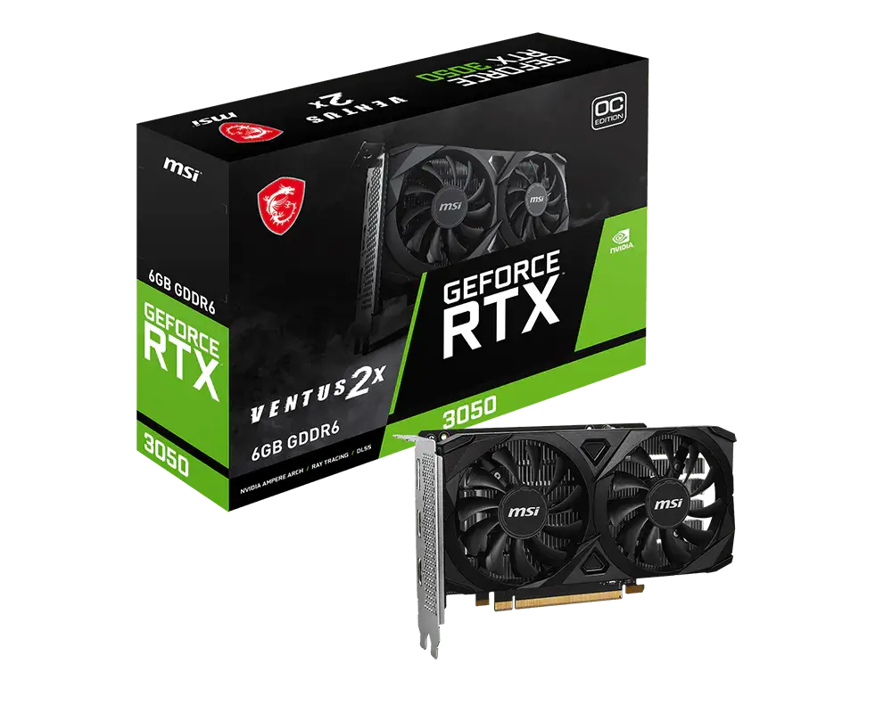 MSI RTX 3050 VENTUS 2X E 6G OC