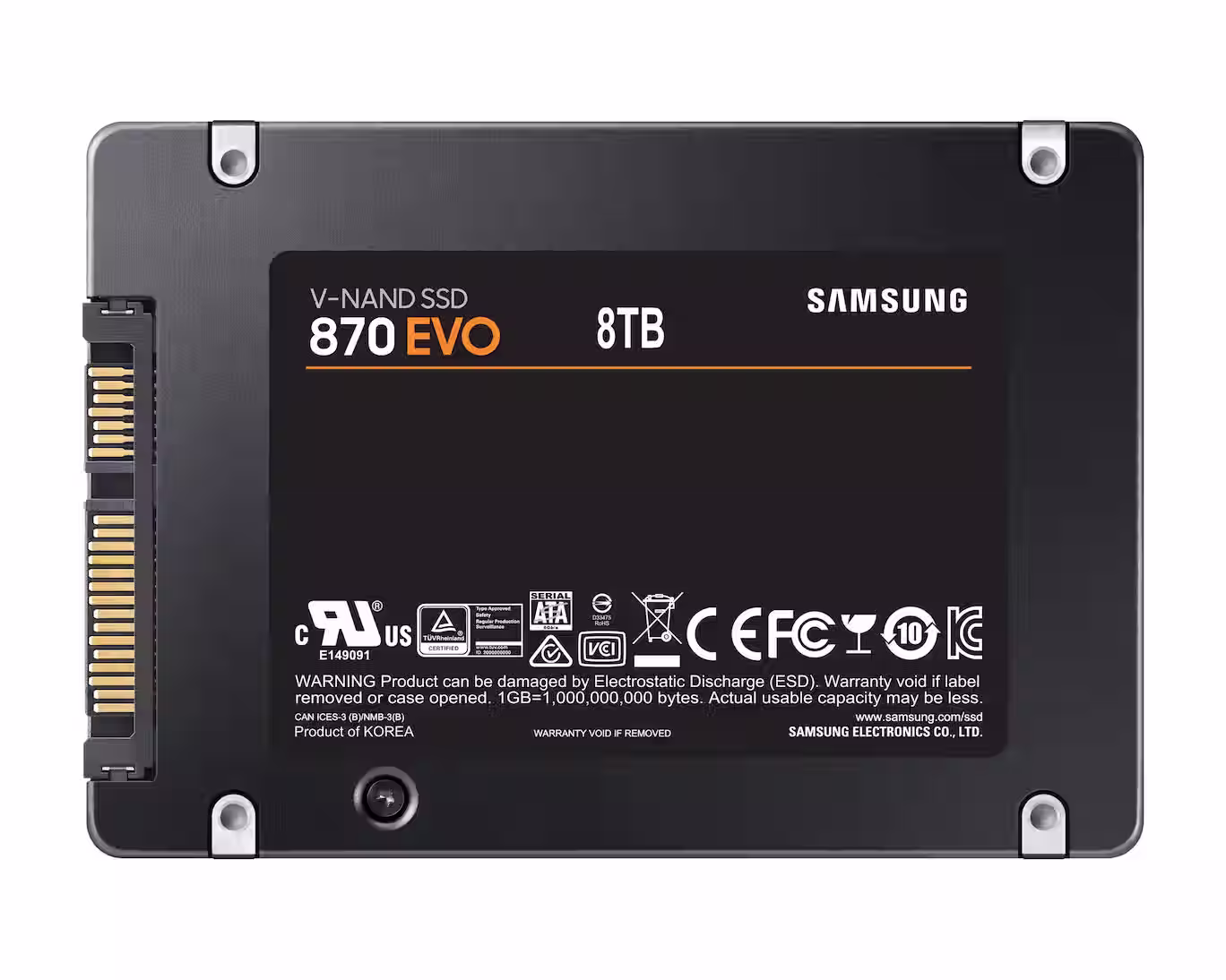 Samsung 870 EVO 2.5"SATA Internal SSD 8TB