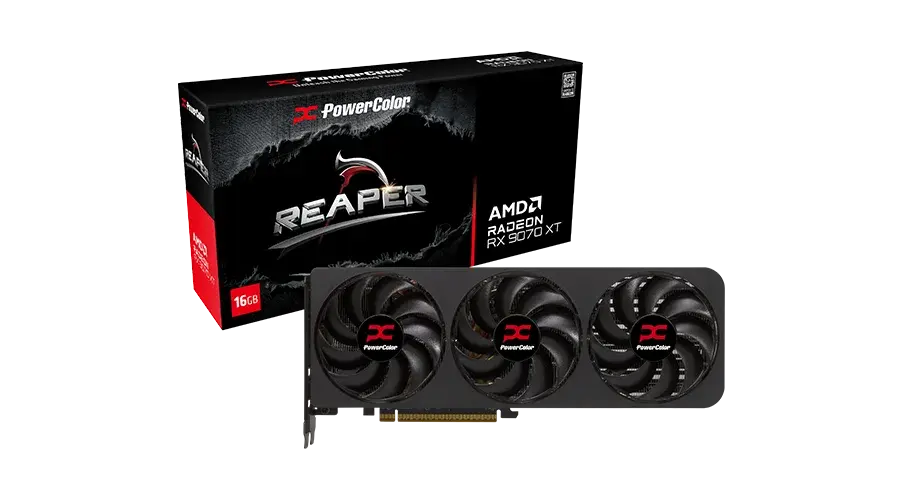 Thumbnail: POWERCOLOR AMD RADEON RX 9070 XT 16GB GDDR6 REAPER