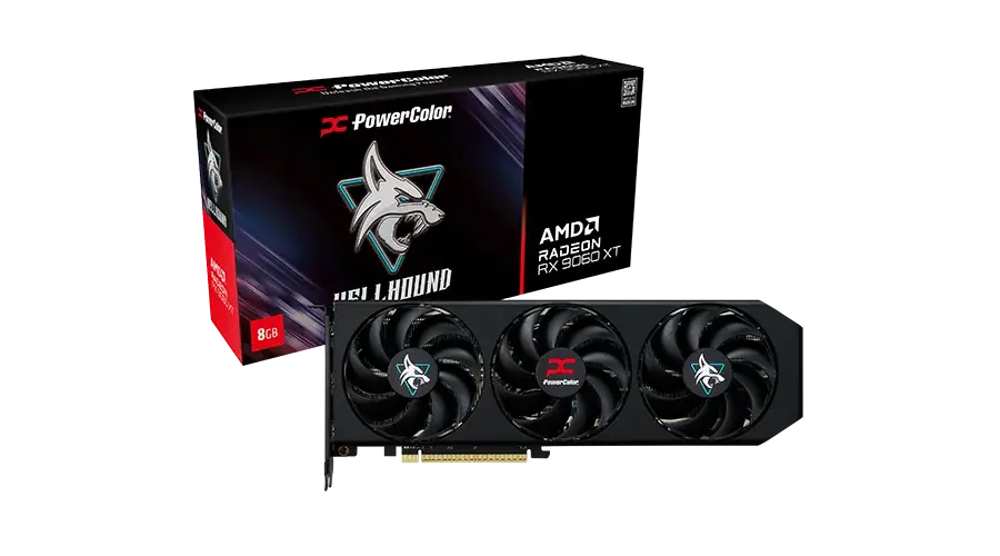 POWERCOLOR AMD RADEON RX 9060 XT 8GB GDDR6 HELLHOUND