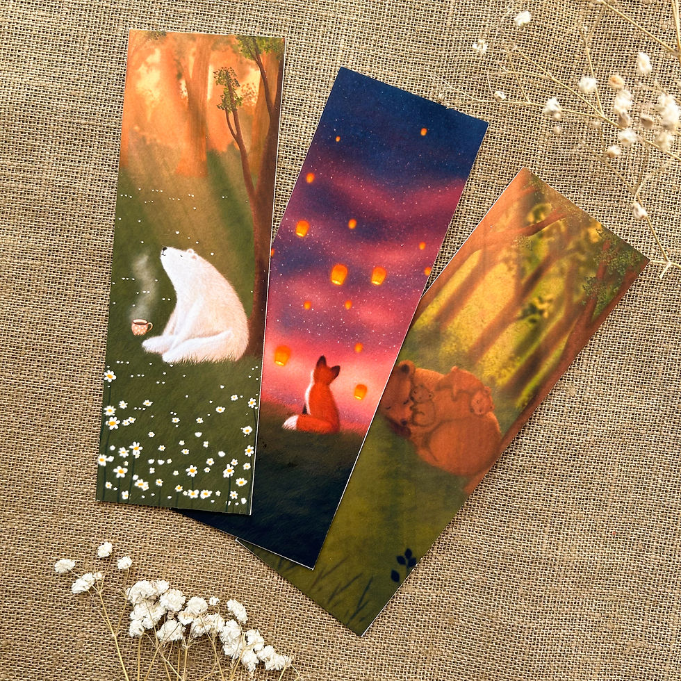 Warm Illustrated Bookmarks