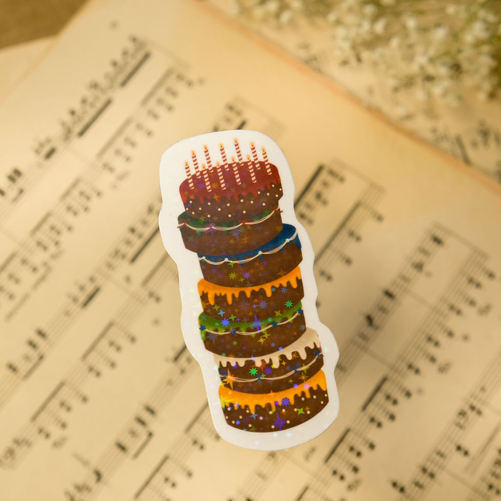 Thumbnail: Cake and Book stack stickers