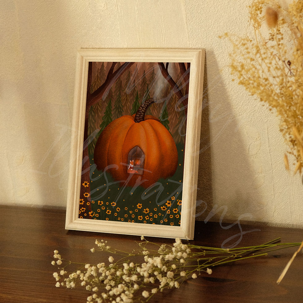 Thumbnail: Autumn Pumpkin home Art Print