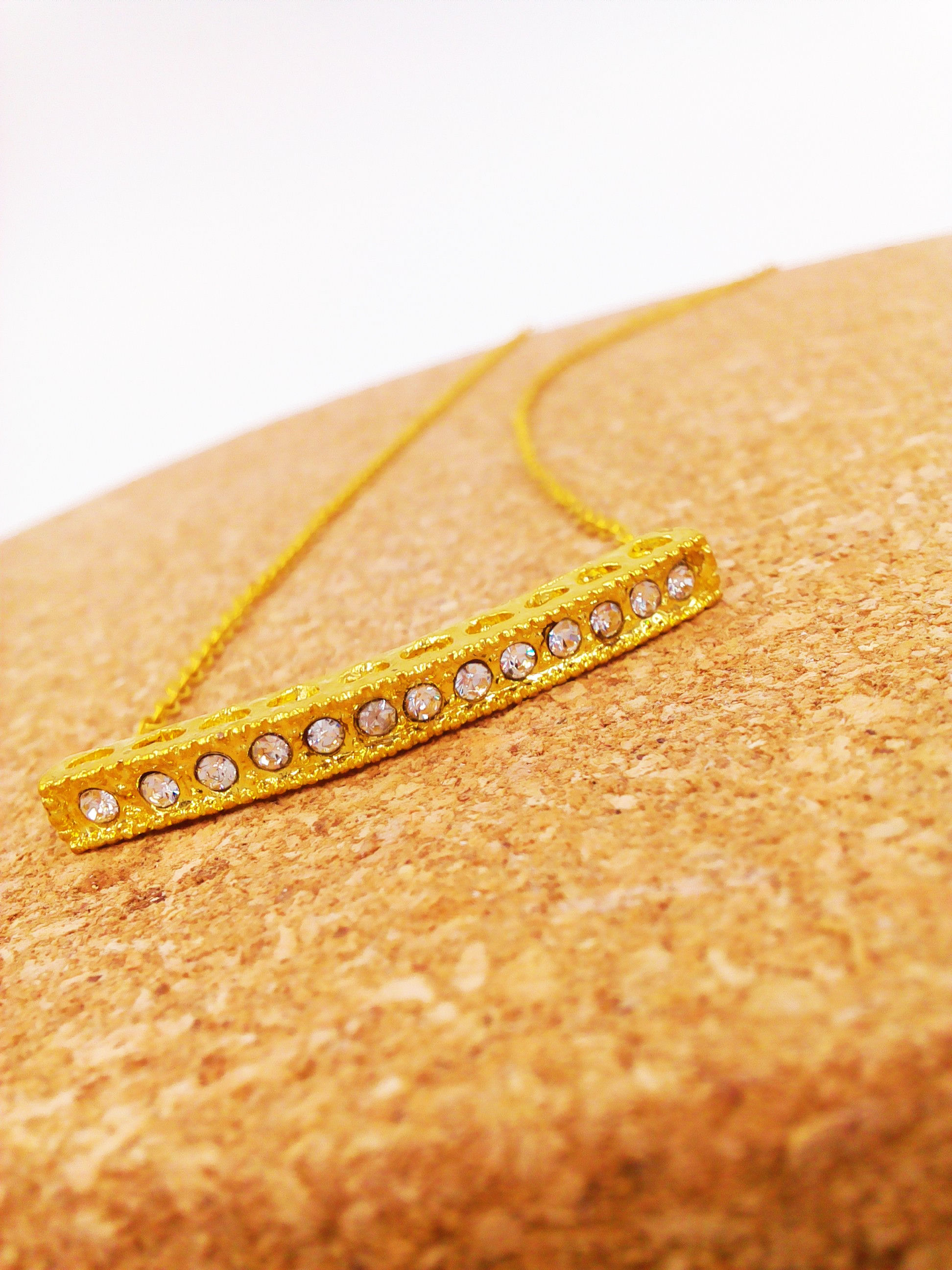 18k gold diamond long pendant w/h necklace