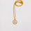 Thumbnail: Round tower pendant w/h 18k gold necklace