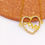 Thumbnail: Heart love diamond pendant w/h 18k gold necklace
