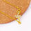 Thumbnail: 18k gold ballet girl pendant w/h necklace