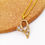 Thumbnail: Chic heart diamond pendant w/h 18k gold necklace