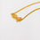 Thumbnail: Pink diamond ribbon 18k gold Necklace Pendant
