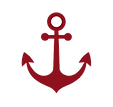Red anchor nautical symbol