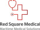 Red cross logo with heart, healthcare