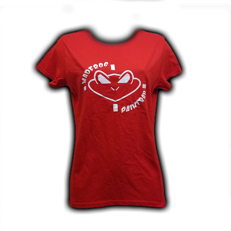 Womens Maf Frog Shirt in Red and white