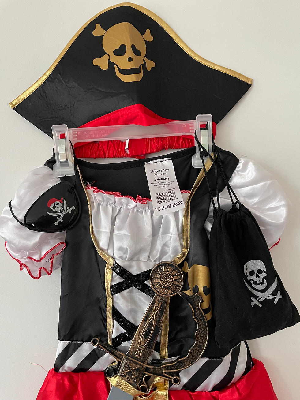 Miniatura: Disfraz de Pirata niña *con accesorios